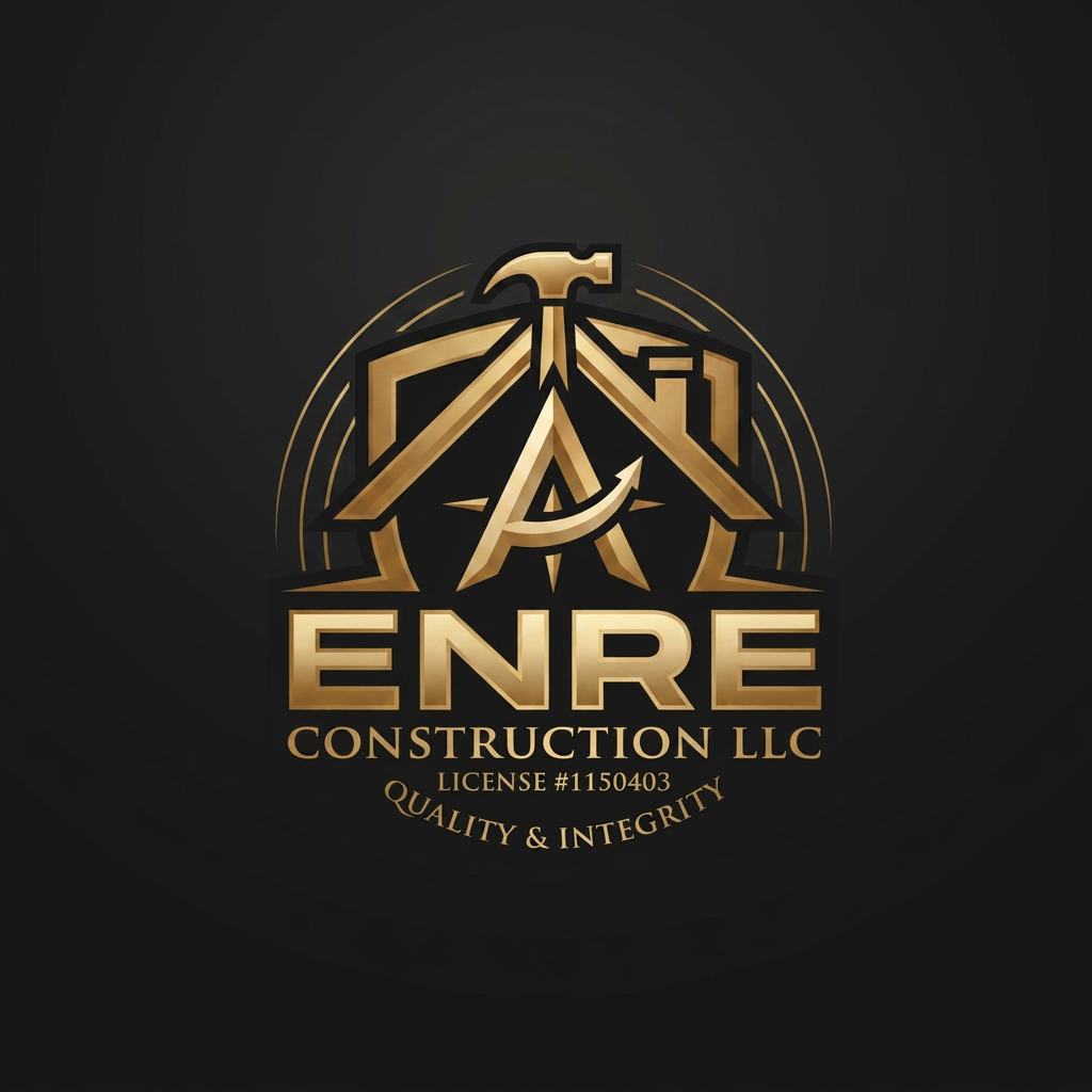ENRE Construction LLC logo — California licensed contractor #1150403, quality and integrity